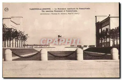 Varennes-en-Argonne — O Monumento Americano da Pensilvânia — Arquitetos: Thomas H. Aterton, Paul P. Cret