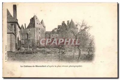 O Castelo de Blancfort — segundo a mais recente fotografia — L. Millet, lib. Aubigny