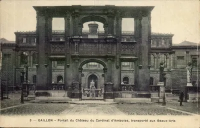 Gaillon — Portal do Castelo do Cardeal d'Amboise, transportado para os Beaux-Arts — Edit. Maurice Sery, Gatillon