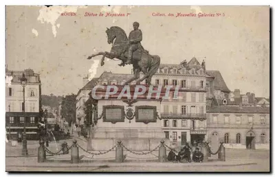 Rouen — Estátua de Napoleão I — Coleção das Novas Galerias N° 5