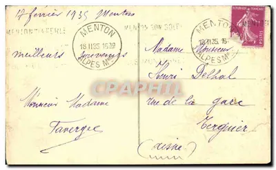 Nice — Promenade dos Ingleses — editor desconhecido, número de série não visível — Verso