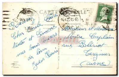 Metz — Palazzo del Generale Governatore — Editore Marquet, n° 107 — Verso