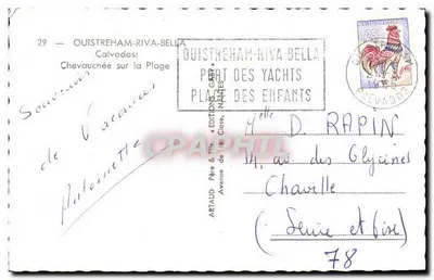Ruit op de Strand — OUISTREHAM-RIVA-BELLA — Uitgave Gaby, serie 78 — Achterkant