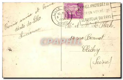 LILLE — Wielka Plac — Stara pocztówka nr 196 — Rewers
