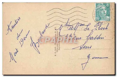 EL MONT-DÔRE — Vista general y el Capucin — Editor G. O. — N° 1412 — Reverso