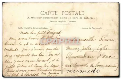La Bourboule — Vista geral — Lib. Bougé-Béal, 24 Rue de l’Ecu, Clermont-Ferrand — Verso