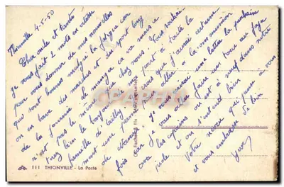 Thionville — Hotel de Ville — editor: C. Faches & fils — Verso