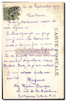 Guingamp — Kaplica św. Leonarda, Ochroniarza Więźniów Wojennych — J. e. Berre, Wydawca — Rewers