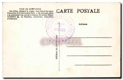 Las Compiègne — Pieniądzek Armistycyjny — Wydawnictwo Armistycyjne — Rewers