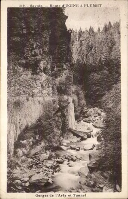 Gorges do Arly e Túnel — Estrada de Ugine a Flumet — Saboia