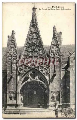 Pont-Croix — O Portal de Notre-Dame de Roscudon — Coleção Villard, Quimper, n°141