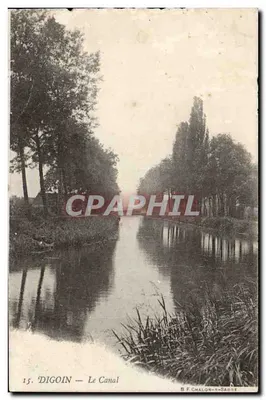 Digoin Bilhete postal antigo O canal