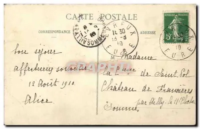 Evreux (Eure) - Praça do Hotel de Ville - Fonte e Sino — Verso