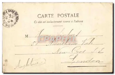 Amiens - Katedra - Placzący Dziecko — Prace Blassseta — E. Caron, fotograf, Amiens — Rewers