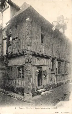 Aubigny (Cher) — Casa construída em 1519 — L. Millet, Lib. Aubigny