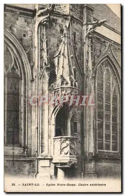 Saint-Lô — Igreja Nossa Senhora. Cadeira externa — Coleção Baudouin, n°35
