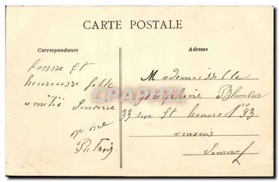 Statua NMP łaski w kaplicy NMP łaski — Honfleur — Kolekcja AD — Rewers