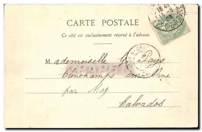 Paryż - Fontanna Molière - Rue de Richelieu — wydawca Y. Cavalier, nr 32 — Rewers