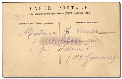 PARIS - Porte Saint-Martin — widok miejski z napisami na szkołach tańca i budynku DUBOIS — wydawca nieznany — Rewers