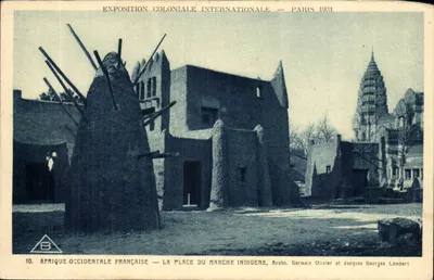Afrique Occidentale Française — La Place du Marché Indigène — Exposition Coloniale Internationale — Paris 1931