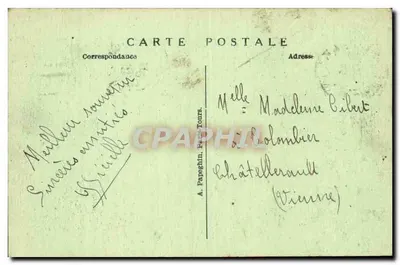 Paryż — Avenue de l'Opéra, widok z Hôtel du Louvre — A.P. Port. Graphie Melcy — Rewers