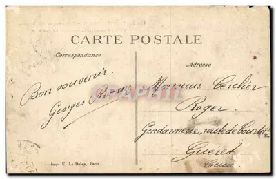 Paris — Rue Gay-Lussac e Rue Soufflot, arquiteto do Panteão — Editor B.P.D. n° 4557 — Verso
