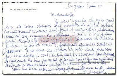 Paris - O Sacré-Cœur — vista panorâmica do parque de Bagneux — editor desconhecido, n° 50 — Verso