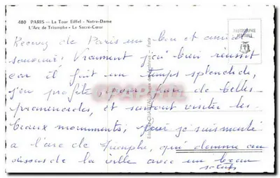 Paryż — Wieża Eiffla — Katedra Notre-Dame — Arc de Triomphe — Sacré-Cœur — Rewers