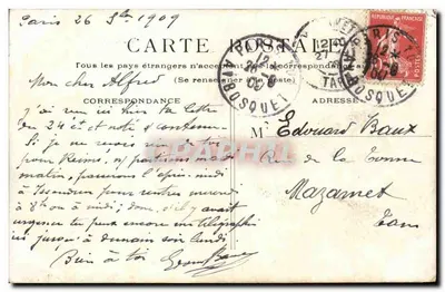 Parigi - Hotel de Ville — vista con ponte e Senna — editore sconosciuto, numero di serie non visibile — Verso