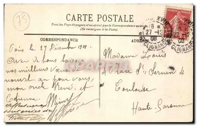 PARIS — A Rue Montmartre — LL. — n°83 — Verso