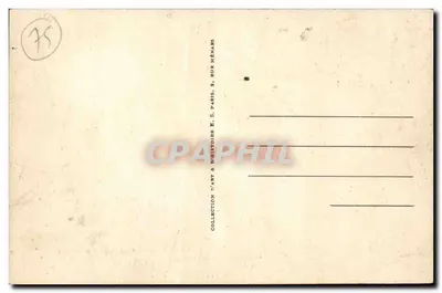 पेरिस पुराना पोस्टकार्ड परिवहन के साधन तीन घोड़ों वाला ओम्नीबस (सामान्य कंपनी) (मेनिलमोंटांट गार मॉंपार्नेस के ऑटोमोबाइल वाहन — पीछे