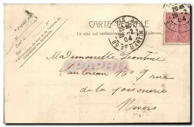 Paryż – Rue Royale i Madeleine – wydawca anonimowy, n° 5193 — Rewers