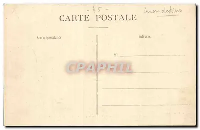 Paris inondé — Crue du 28 janvier 1910 — Les Religieuses de Saint-Vincent-de-Paul en tournée de Charité — A. Noror, Paris, n° 133 — Verso