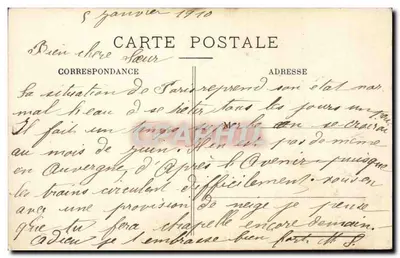 Die Überschwemmung im Januar 1910 — PARIS — Avenue Montaigne — Roussel, 29 av. de Chatillon Paris — Rückseite