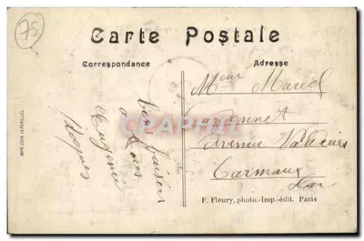 Place Gambetta et la Rue des Pyrénées — Paris — F. F. Paris, n°218 — Verso