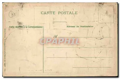 Paris Bilhete postal antigo Place de l'opera RaRe Postier SEmeuse Merson — Verso