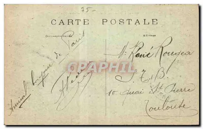 Parijs — Boulevard Poissonnière — M. J. — Achterkant