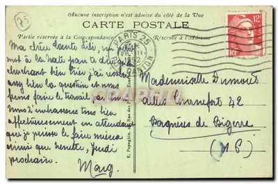 Paris — Boulevard Raspail — A.P. — n°616 — Verso