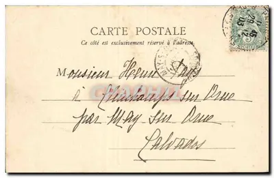 Paryż - Rue de Castiglione — widok słupka ulicy Paix — B.F. Paryż, n°33 — Rewers
