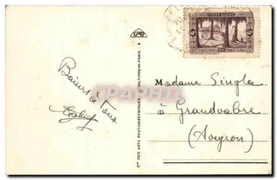 Wioska arabska — Algérie — wydawca C. Rustes & Cie, n° 1277 — Rewers