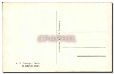 Modlitwa w pustyni — Scènes et Types n°1119 — P. Strasbourg — Rewers