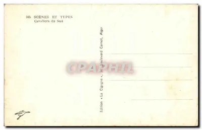 Cavaleiros do Sul — Argélia — Edição Carnot, Argel — Verso