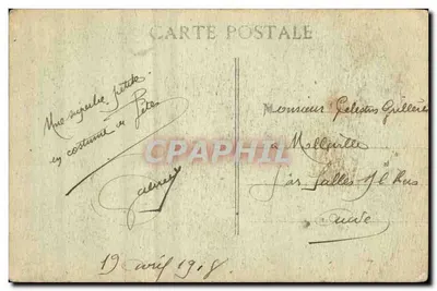 Jovem Menina Sérvia em traje de festa — Souvenir d'Orient 1914-1918 — Verso