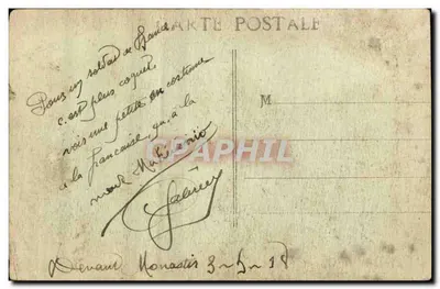 एक सर्बियाई लड़की एक त्योहार के वस्त्र में — ओरिएंट के स्मृति 1914-1918 — प्रकाशक अदृश्य — पीछे