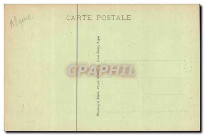 Escenas y Tipos de África del Norte — Una Saguia para el riego — Fototipia Eiabl, Argel — Reverso