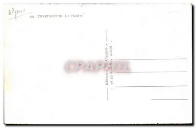 Constantine — Teatr — Wydanie «La Cigogne» — Rewers