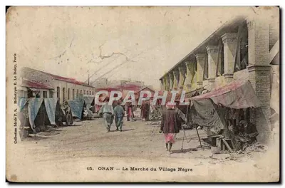 ORAN — Der Markt des Negerdorfes — Héliotypie E. Lo Daley, Paris