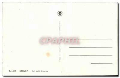 Biskra — Kawiarnia z lodami — C° des Arts Photomécaniques, Paryż — Rewers