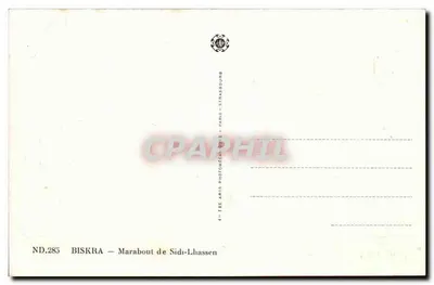 Biskra — Marabout Sidi-Lhassen — Fée Aria Photomécanique, Paryż — Rewers
