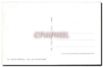 Stare Biskra — Widok ulicy Bab Darh — REAL PHOTO C.A.P. PARIS — Rewers